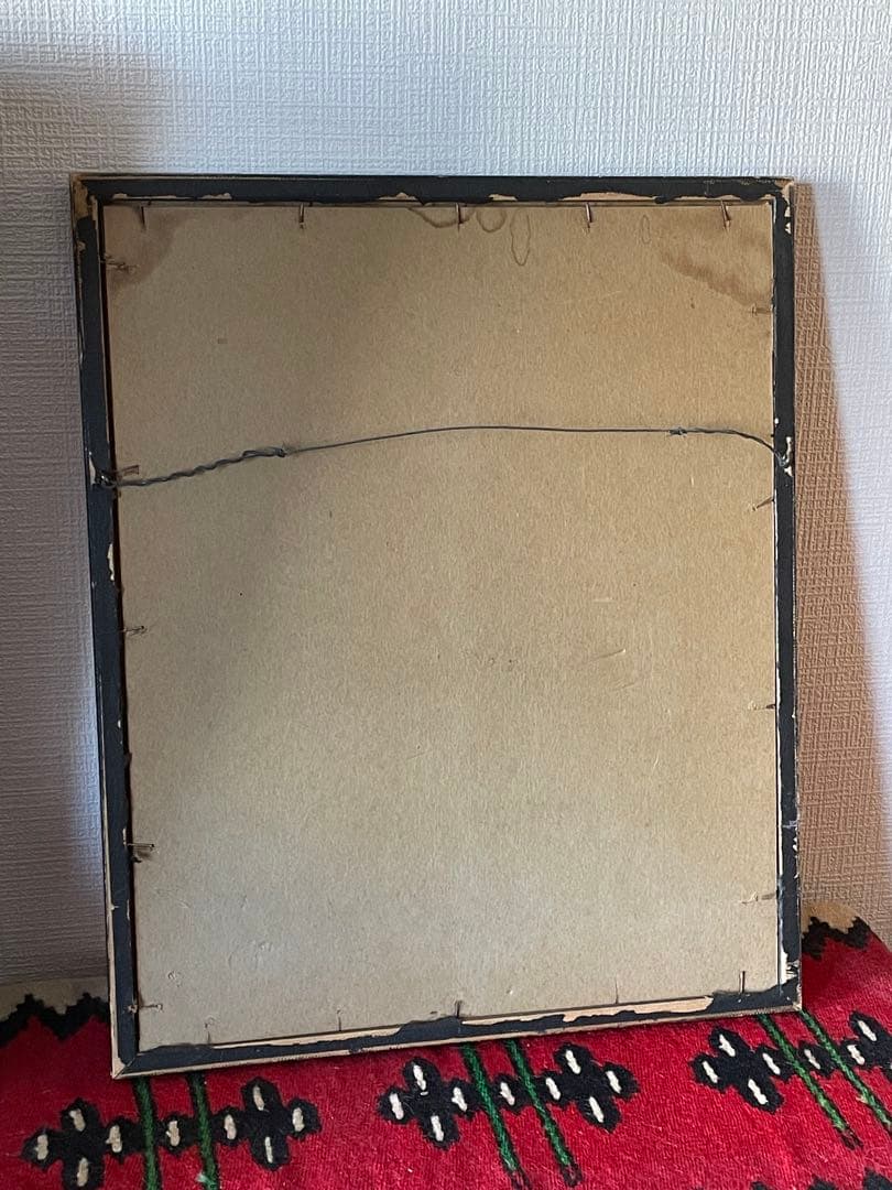 茶*様 50s ビンテージ額装ウォール街NY手書きアート 鉛筆画 作家物ブロカン