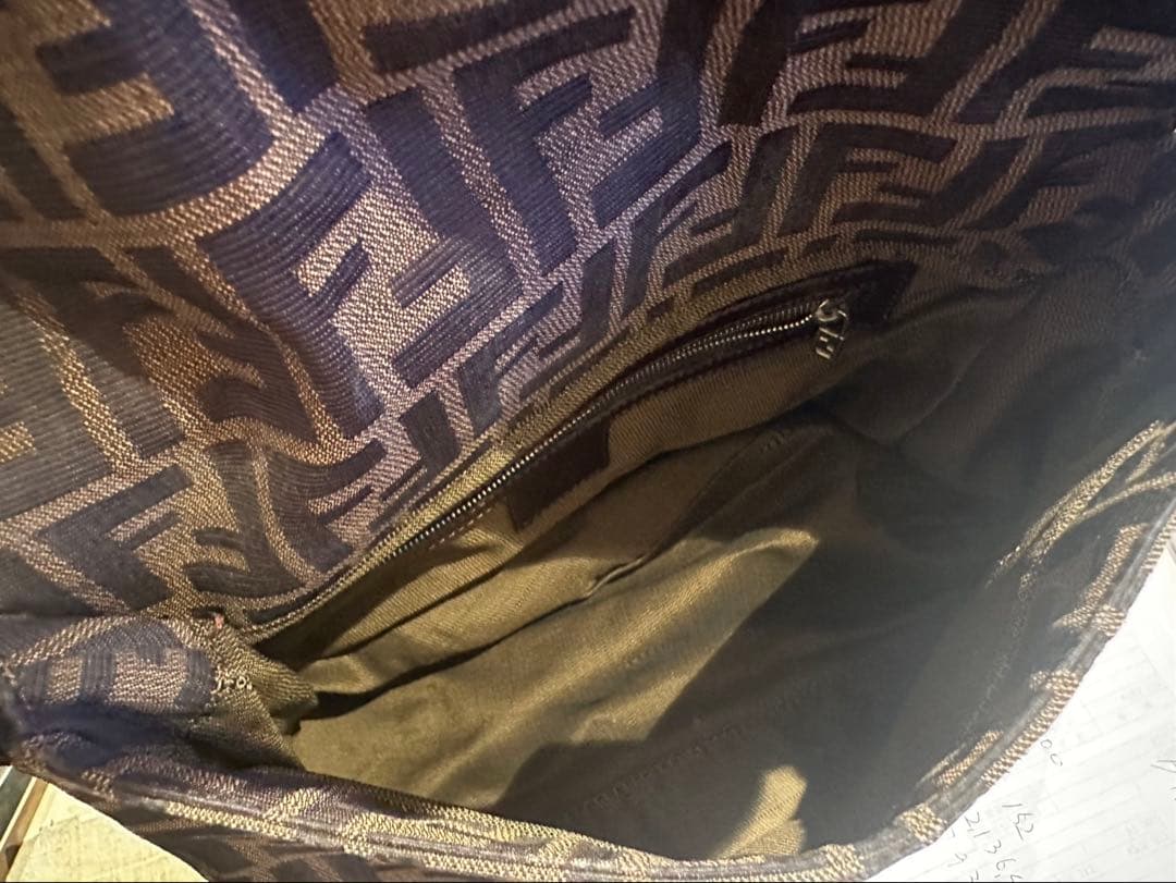 Fendi フェンディ 美品 ズッカ柄ナイロンショルダーバッグ