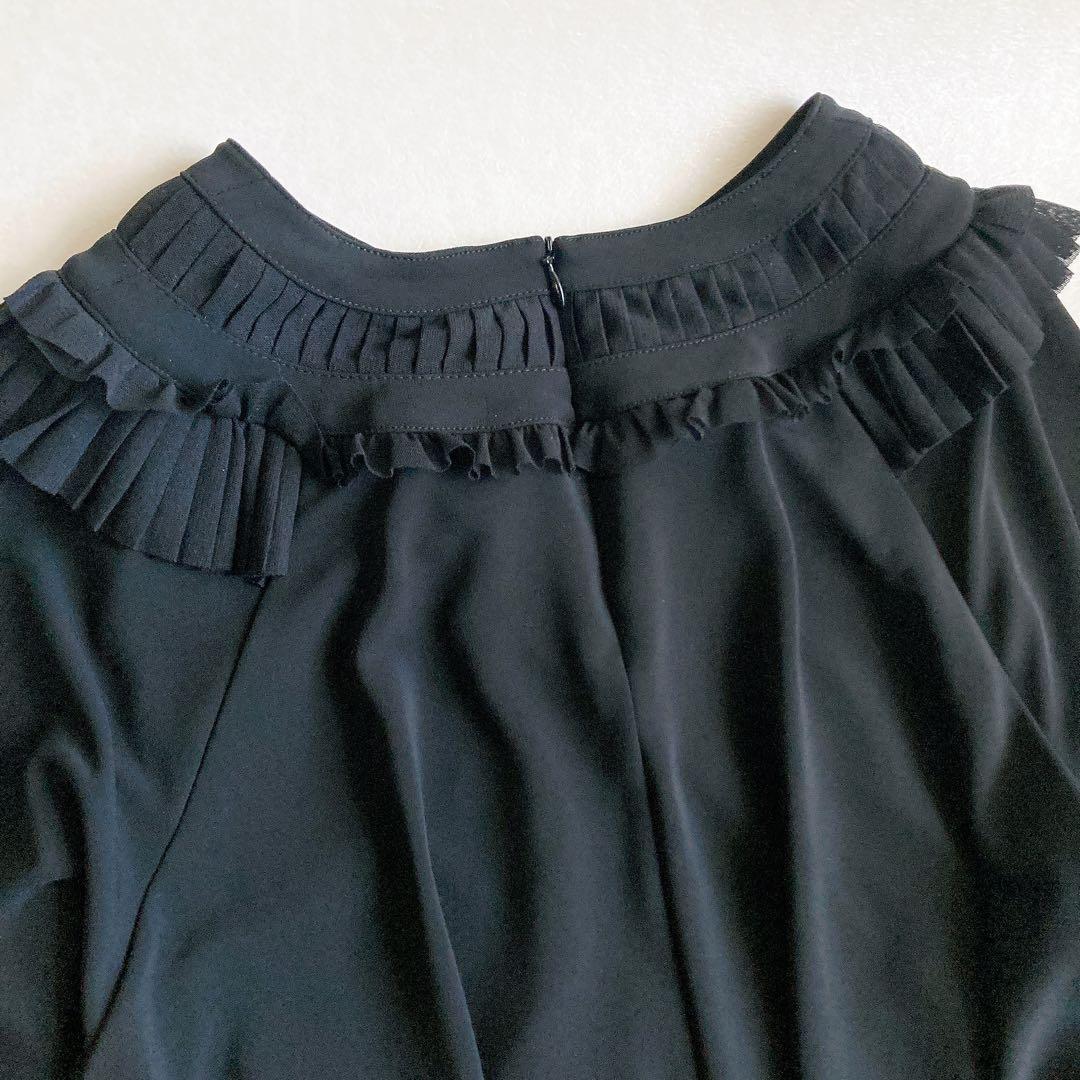 トクコプルミエヴォル エスニック柄 ゆったり 変形チュニックワンピース 刺繍 黒