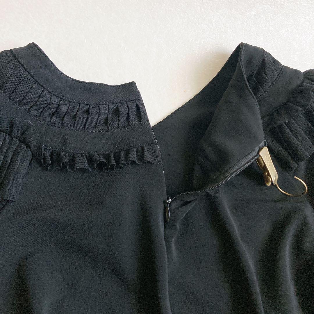 トクコプルミエヴォル エスニック柄 ゆったり 変形チュニックワンピース 刺繍 黒