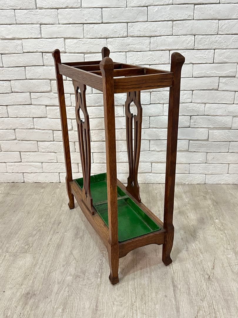 ⭐️【ディー】イギリス　アンティーク　傘立て　スタンド　オーク材　希少