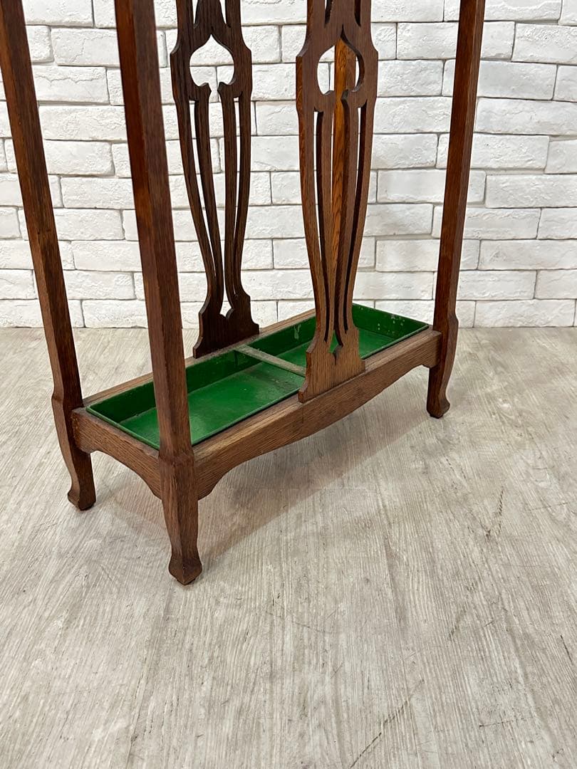 ⭐️【ディー】イギリス　アンティーク　傘立て　スタンド　オーク材　希少