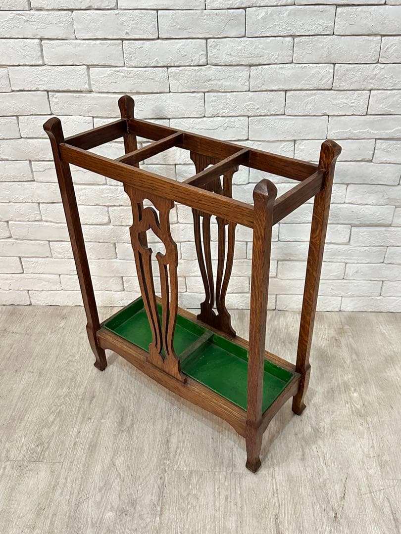 ⭐️【ディー】イギリス　アンティーク　傘立て　スタンド　オーク材　希少