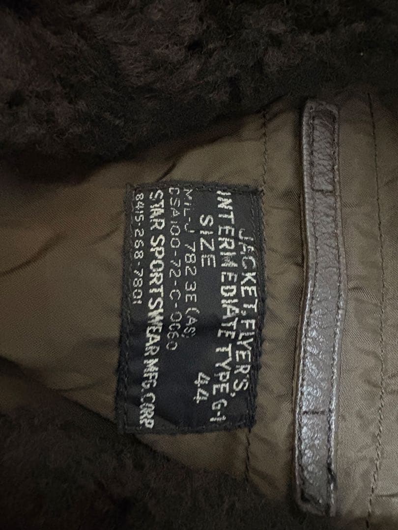 ね*こ様 70s US NAVY G-1 フライトジャケット実物レザージャケット