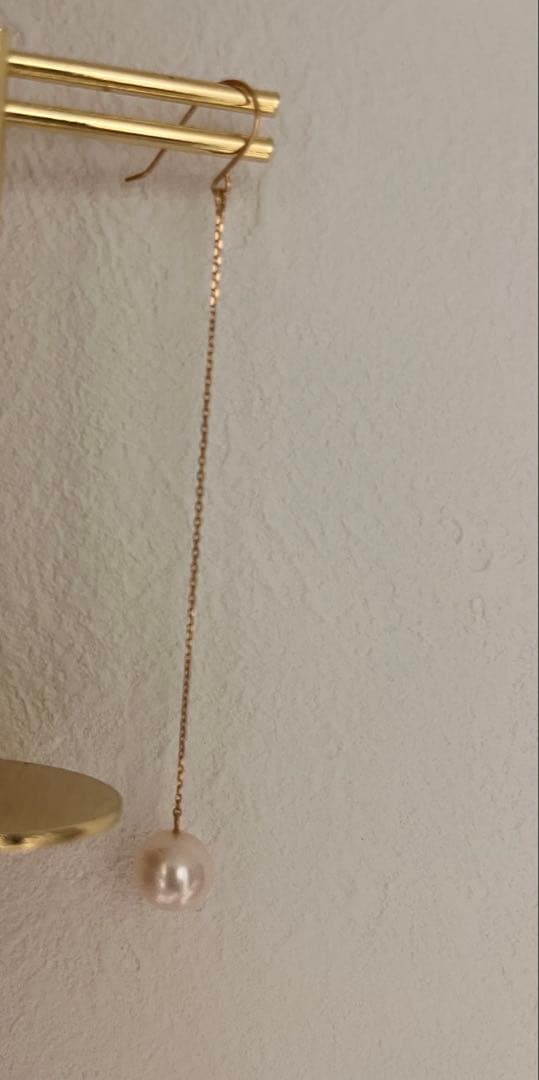 アコヤ真珠　パールピアス　8mm K18YG アメリカンピアス　18金