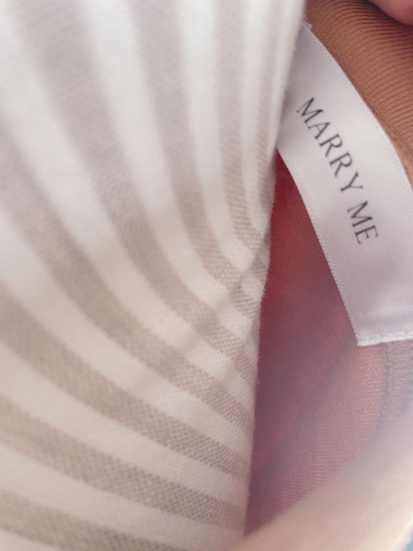 MARREY ME マリーミー　パール　ボンディング　スウェット　キャメル