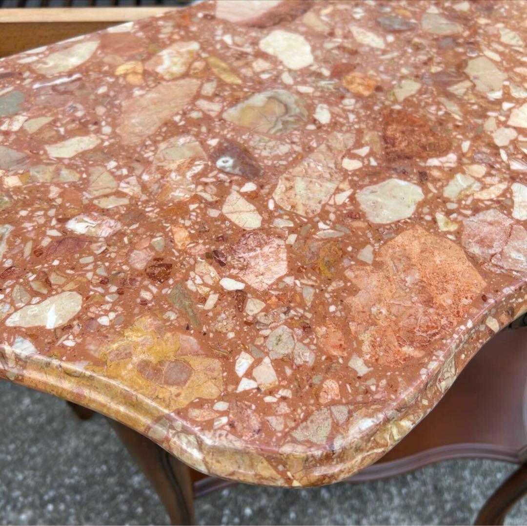 大理石天板の西洋家具テーブル　コンソール テーブル 花台 アンティーク