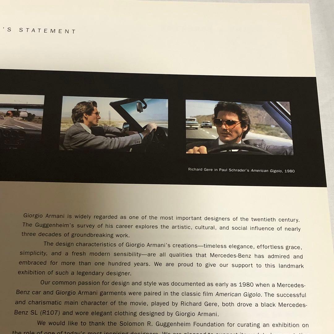 【値下げしました】GIORGIO ARMANI 英国展覧会図録フライヤー付　洋書