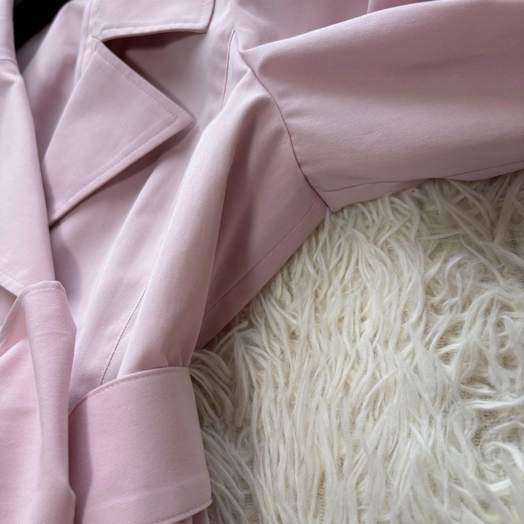 【美品】2025年　ドレスライクリボンコート　エムズグレイシー　ピンク　38