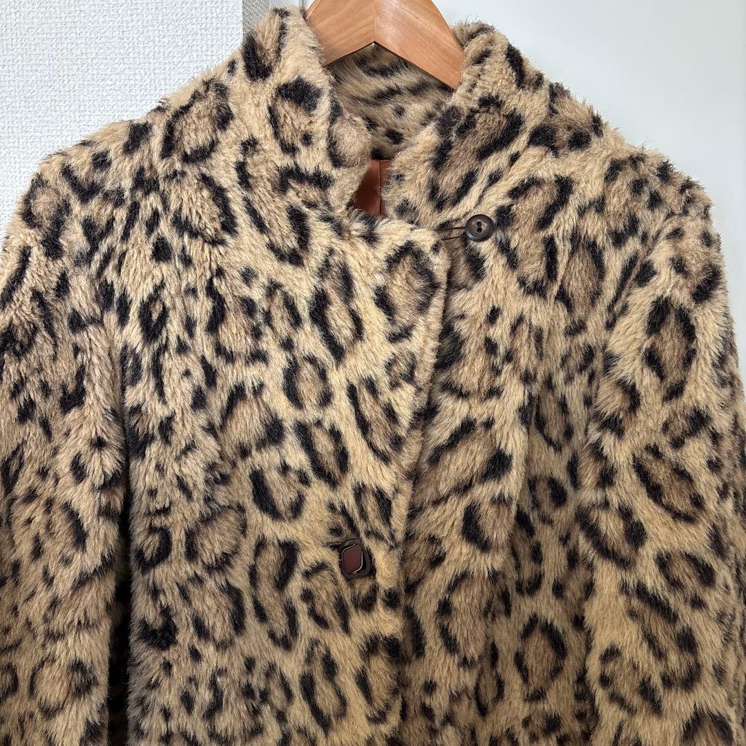 60s Russel Taylor コート　フェイクファー　レオパード　70s