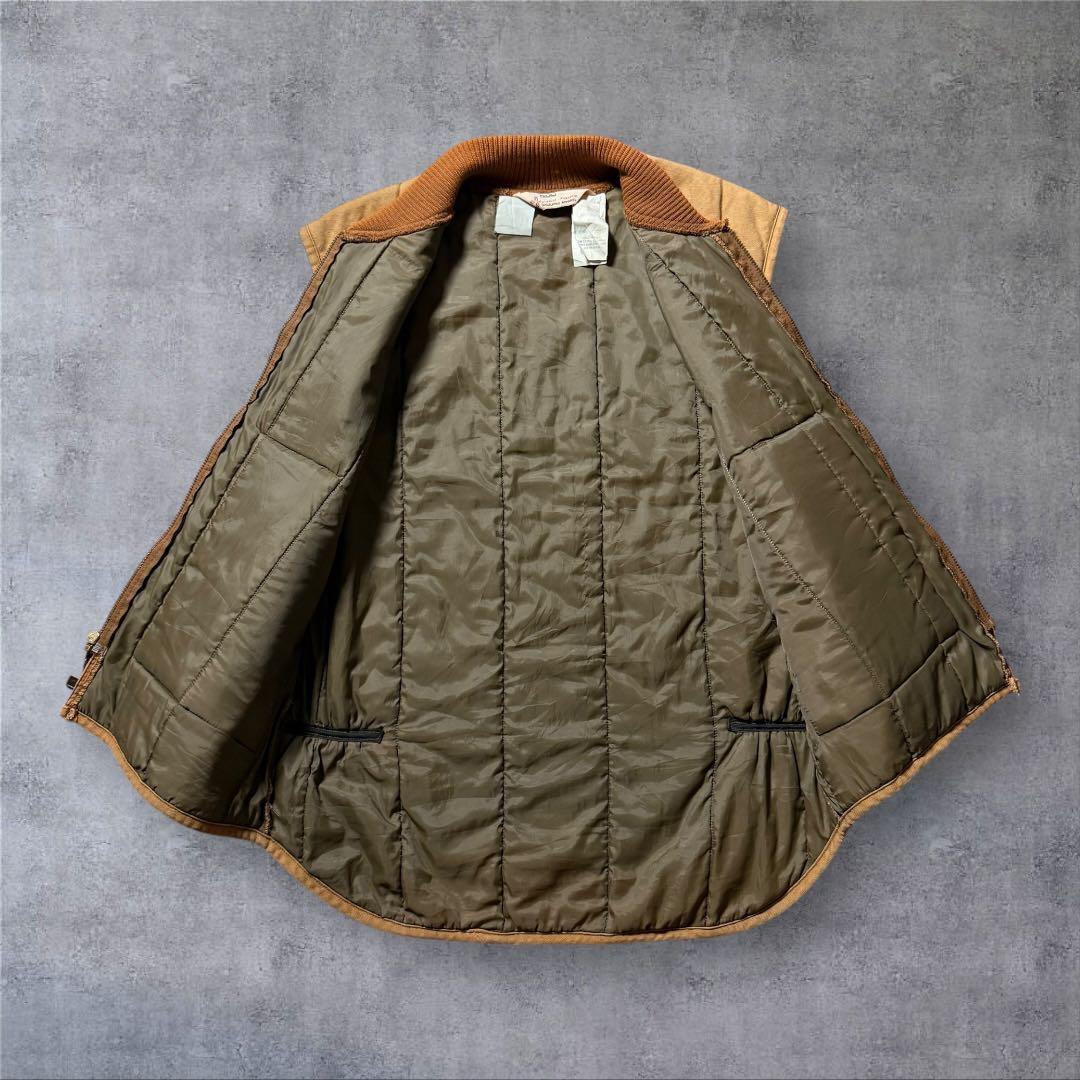 【1711】80年代USA製WallsキルティングダックベストTALONジッパー