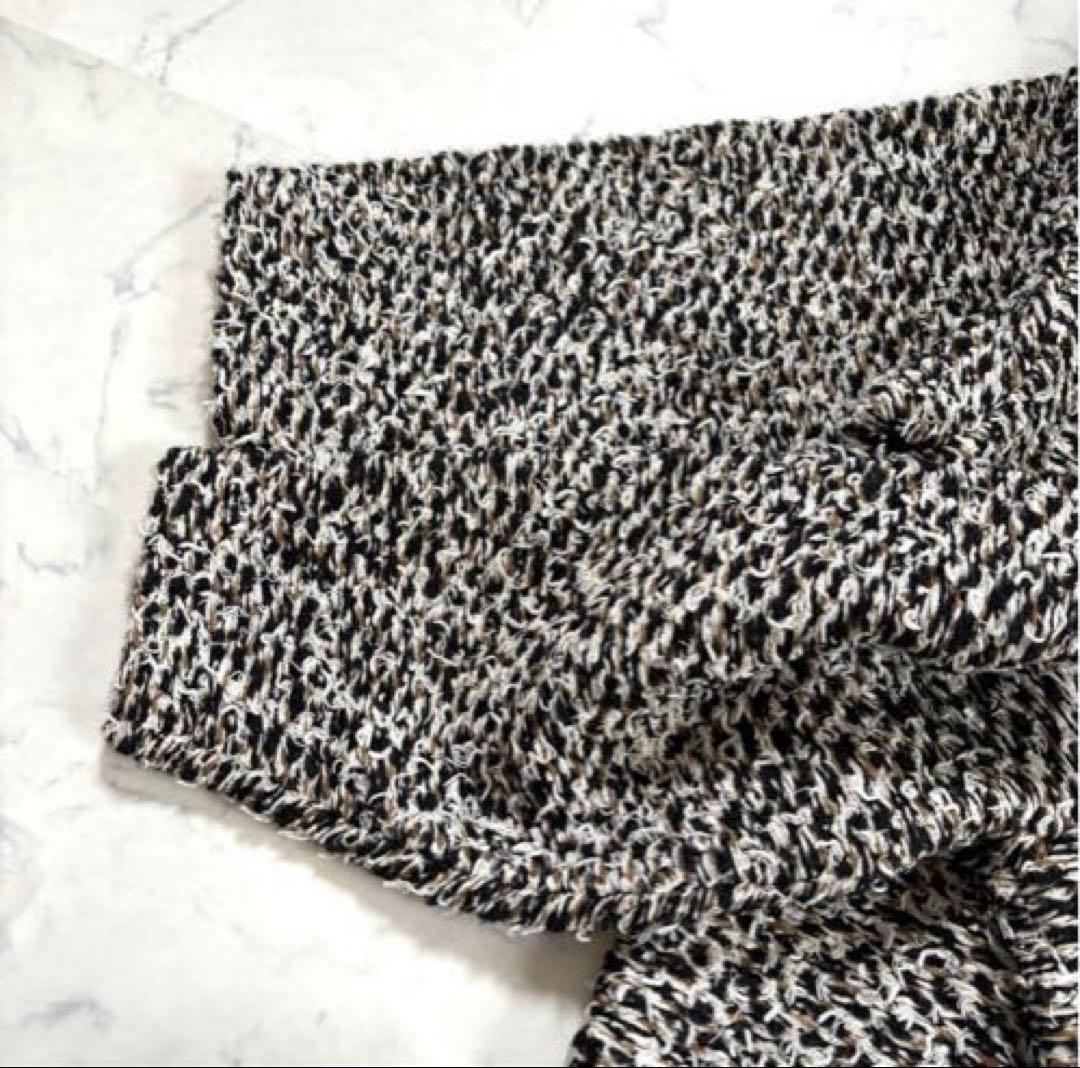 ミラオーウェン ミックスツイードニットカーディガン