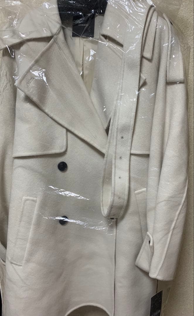 anuans リバーウールミドルトレンチコート　エクリュ　新品未使用