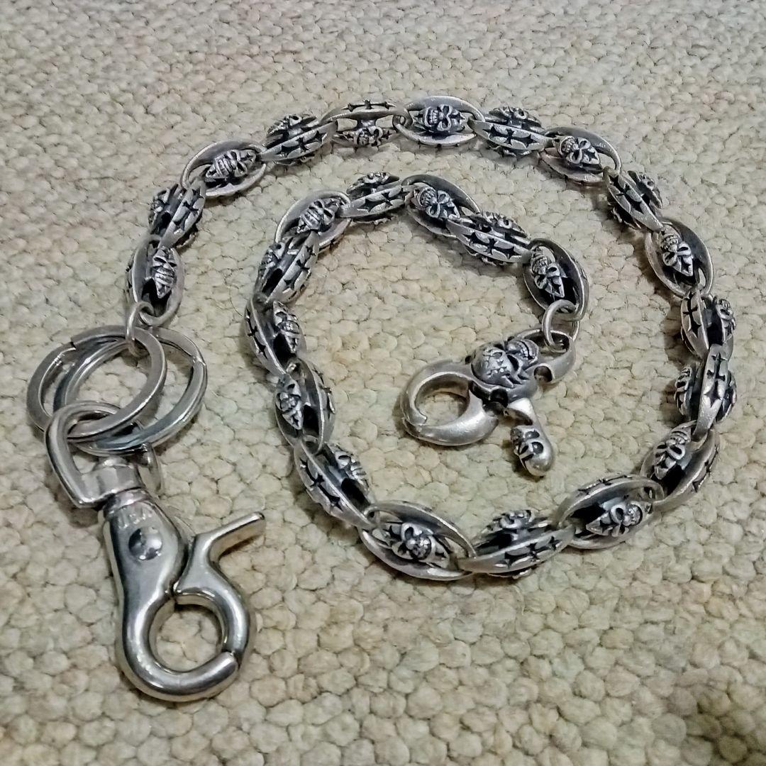 スカルデザイン ウォレットチェーン 280g