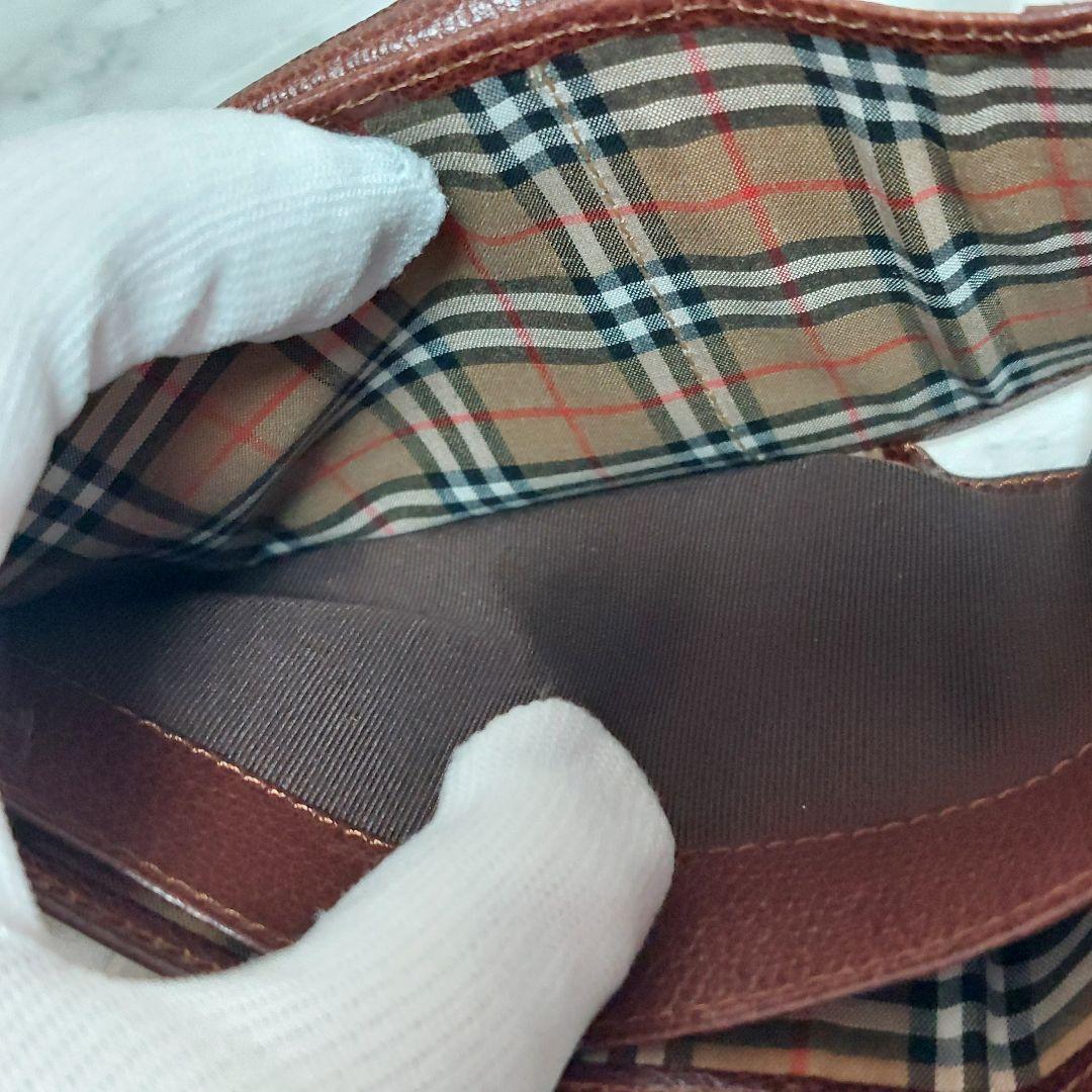 BURBERRY　バーバリー　折財布　ノバチェック　本革　ブラウン