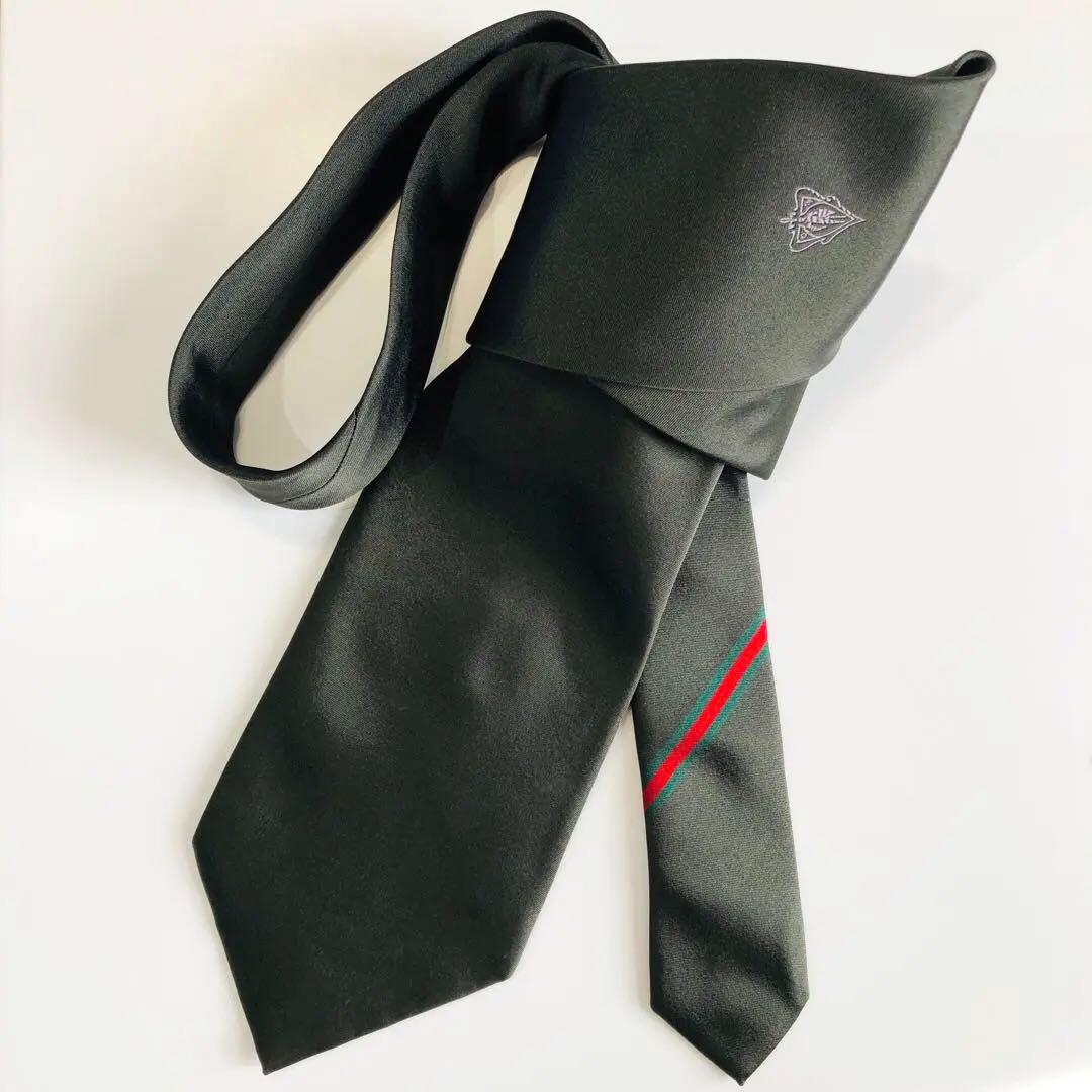 GUCCI ネクタイ グリーン無地