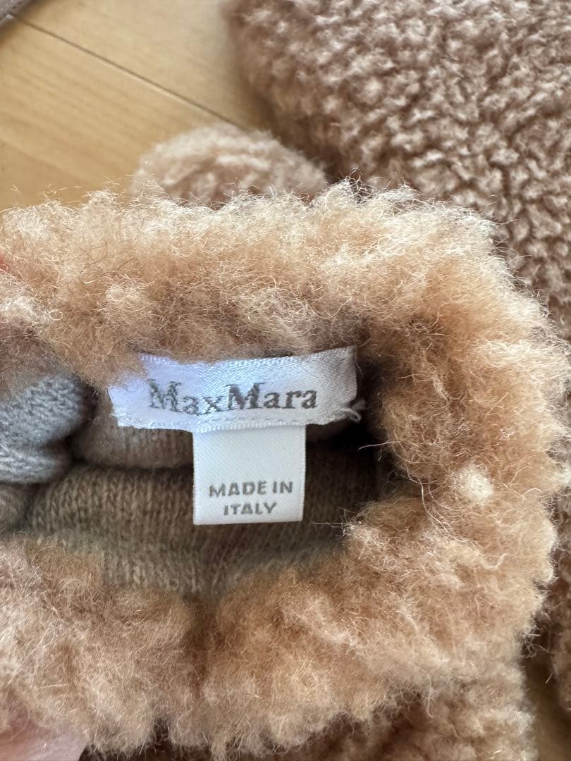 【特別価格】Max Maraマックスマーラ ミトン テディベア S/M キャメル