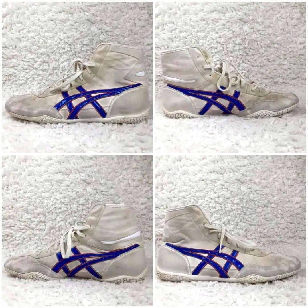美品 28㎝◎asics アシックス レスリングシューズ ボクシングシューズ 白