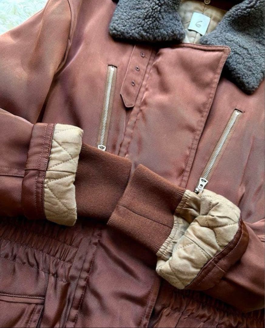 6（ロク）アローズ　2way ボアカラージップコート　ムートン襟