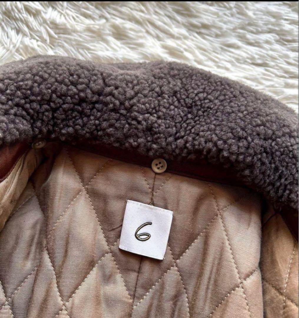 6（ロク）アローズ　2way ボアカラージップコート　ムートン襟