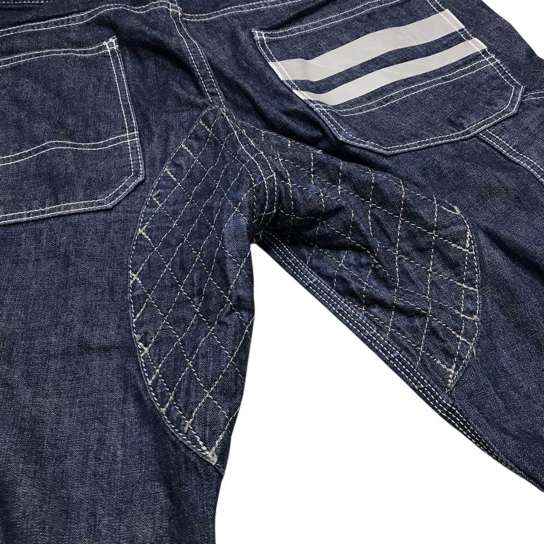 美品　桃太郎ジーンズ　ダイヤキルト　ハーフショートペインタージーンズ　デニム