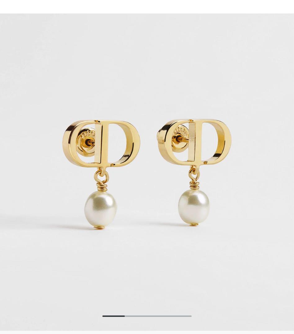 Dior ゴールドパール ピアス
