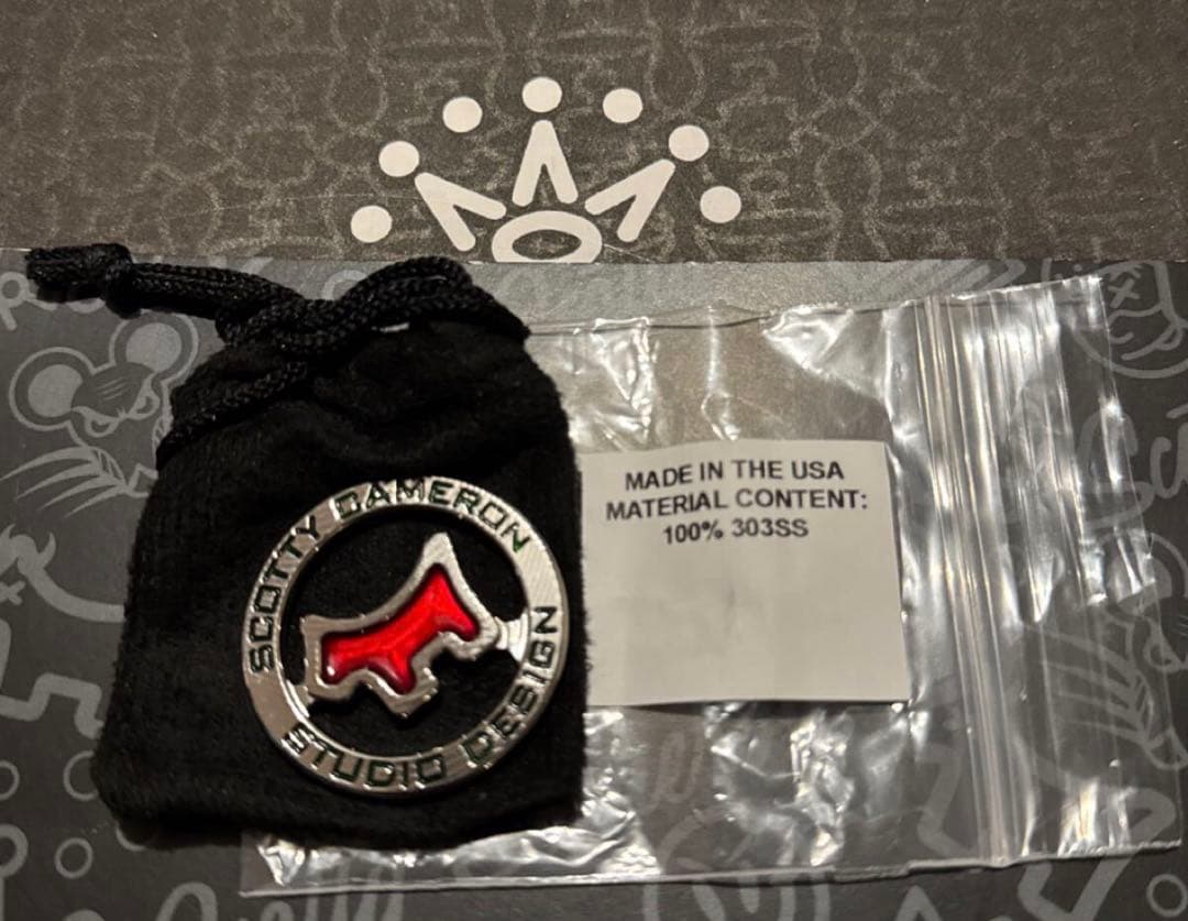 スコッティ・キャメロン スコッティドッグ ボールマーカー 新品 限定品 赤色