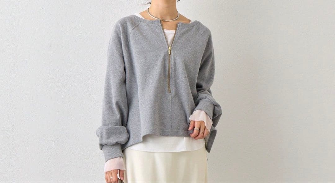 RIVE DROITE リヴドロワ　ハーフZIPスエット