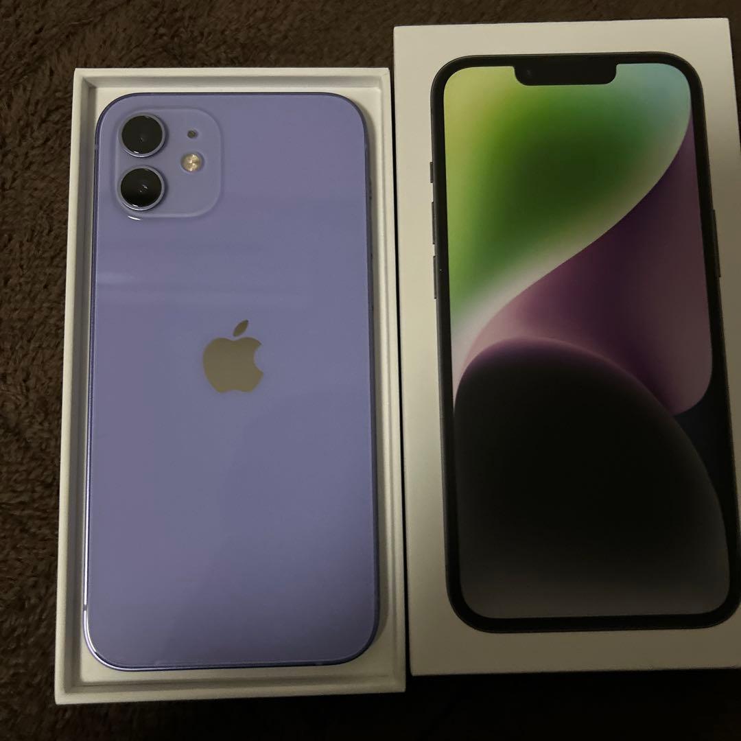 【美品】Apple iPhone 12 パープル 64GB