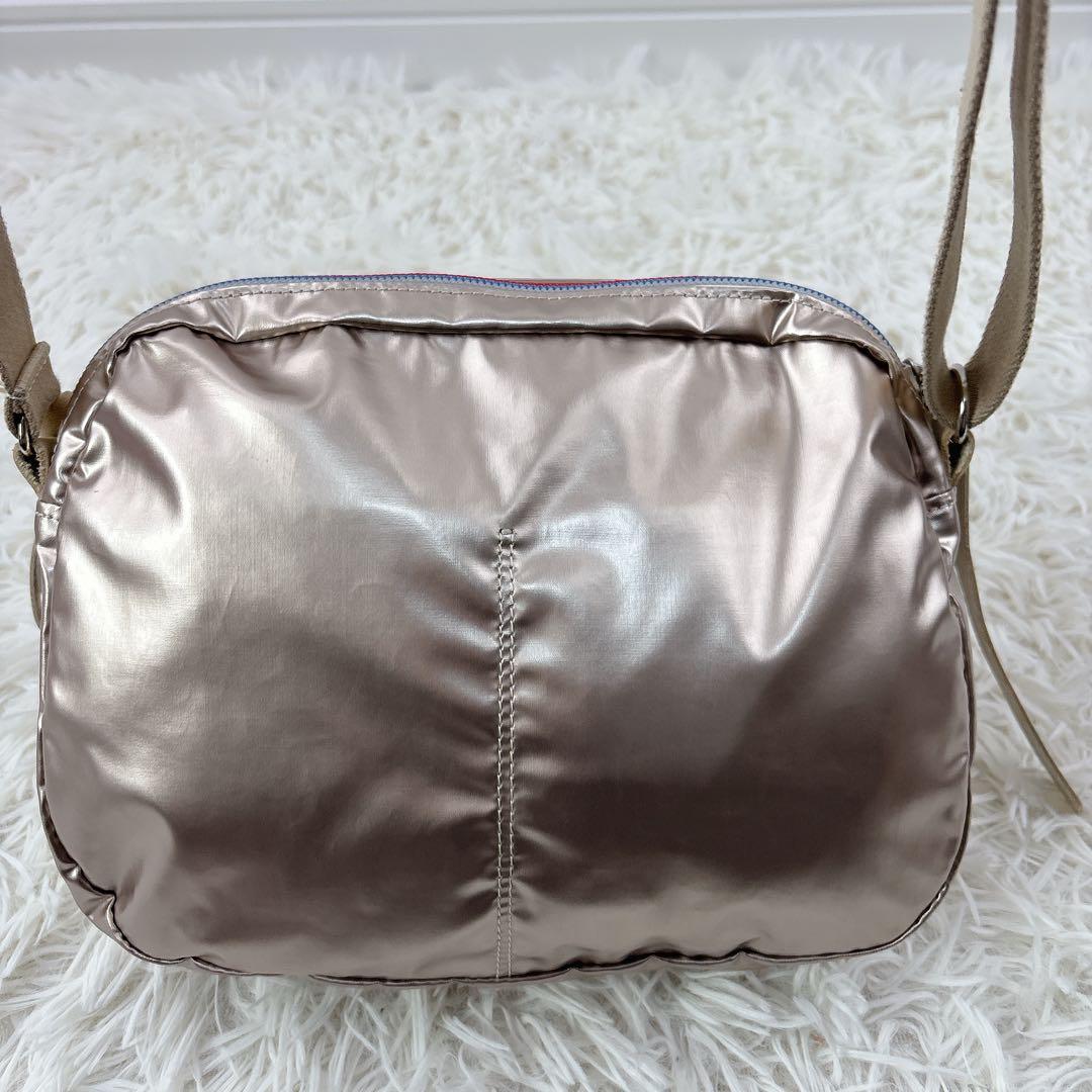 未使用級✨jackgommeジャックゴム斜めがけショルダー ピンクG×ベージュ