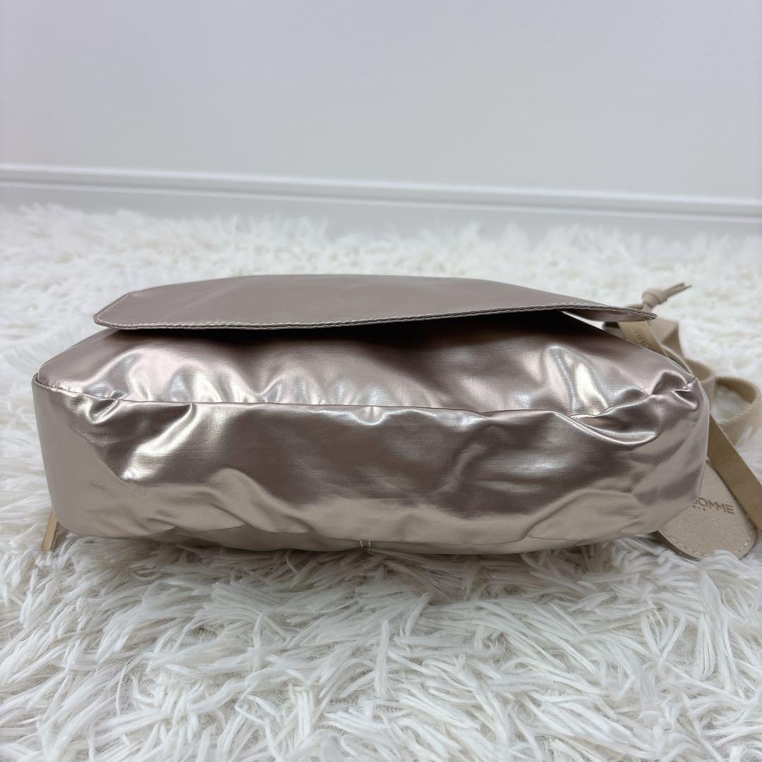 未使用級✨jackgommeジャックゴム斜めがけショルダー ピンクG×ベージュ