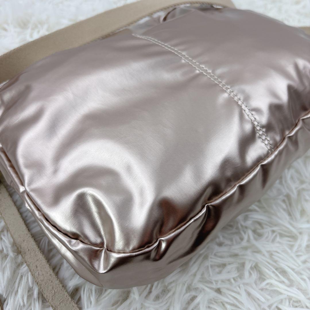 未使用級✨jackgommeジャックゴム斜めがけショルダー ピンクG×ベージュ