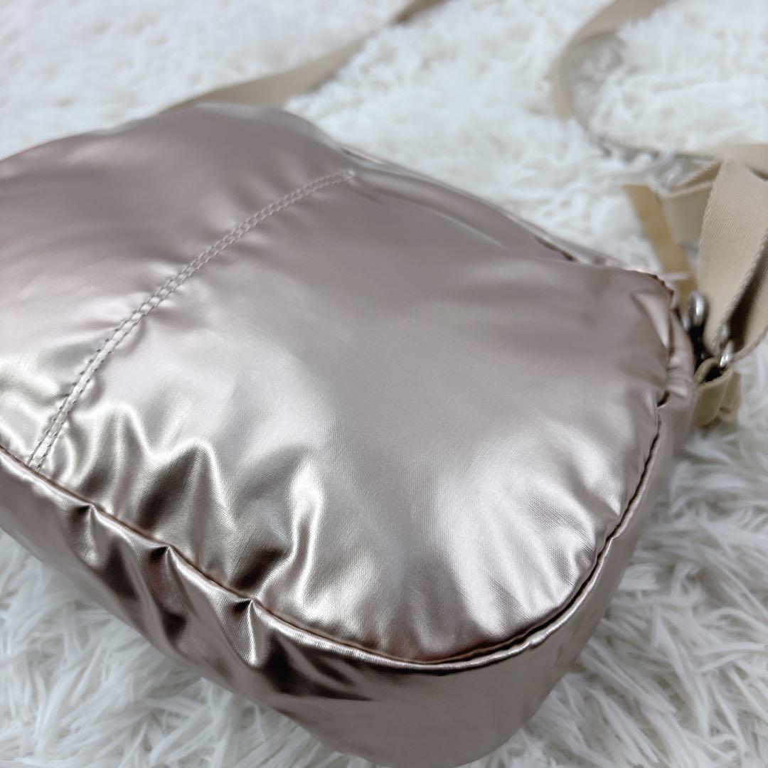 未使用級✨jackgommeジャックゴム斜めがけショルダー ピンクG×ベージュ