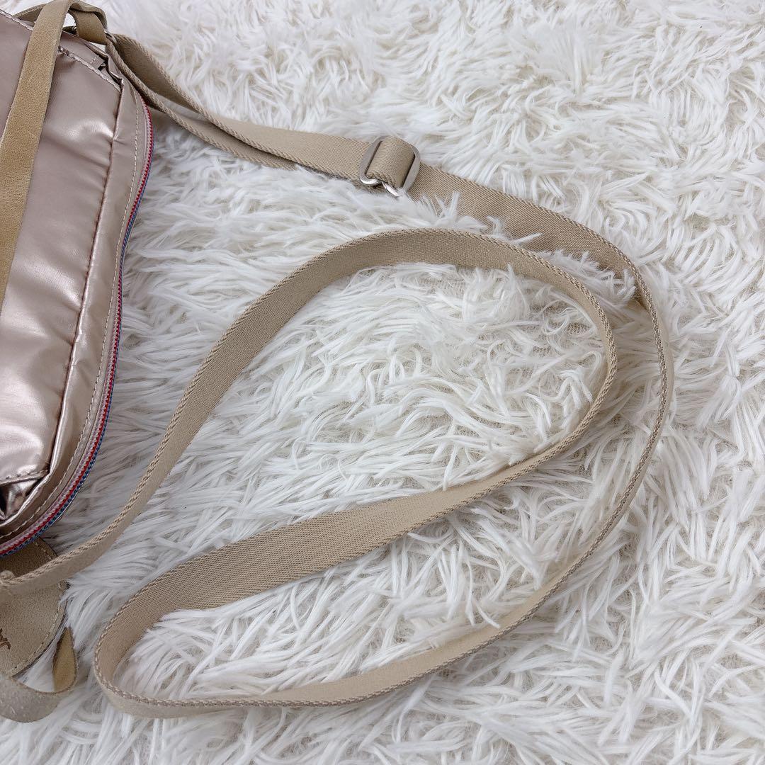 未使用級✨jackgommeジャックゴム斜めがけショルダー ピンクG×ベージュ