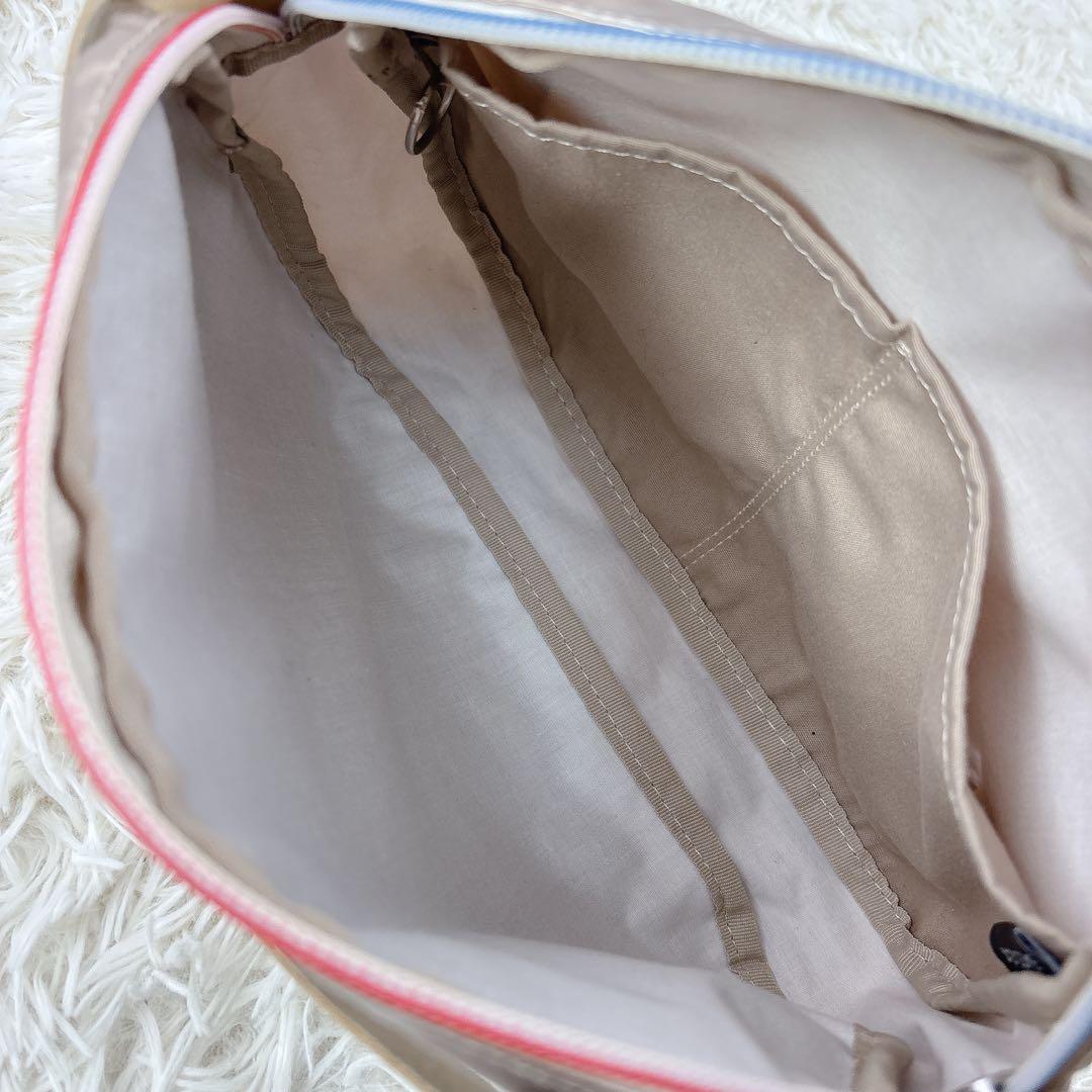 未使用級✨jackgommeジャックゴム斜めがけショルダー ピンクG×ベージュ