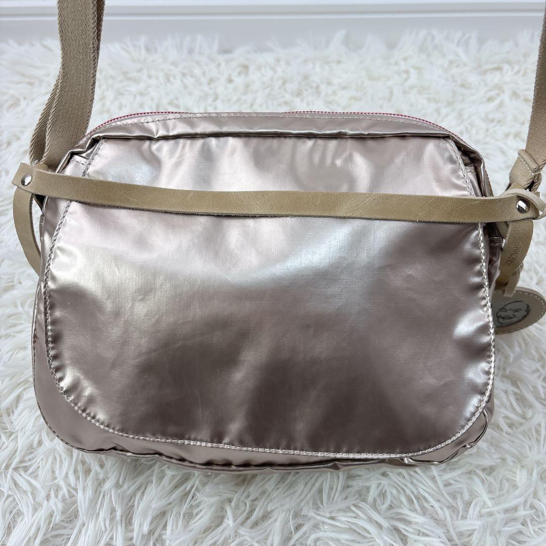 未使用級✨jackgommeジャックゴム斜めがけショルダー ピンクG×ベージュ