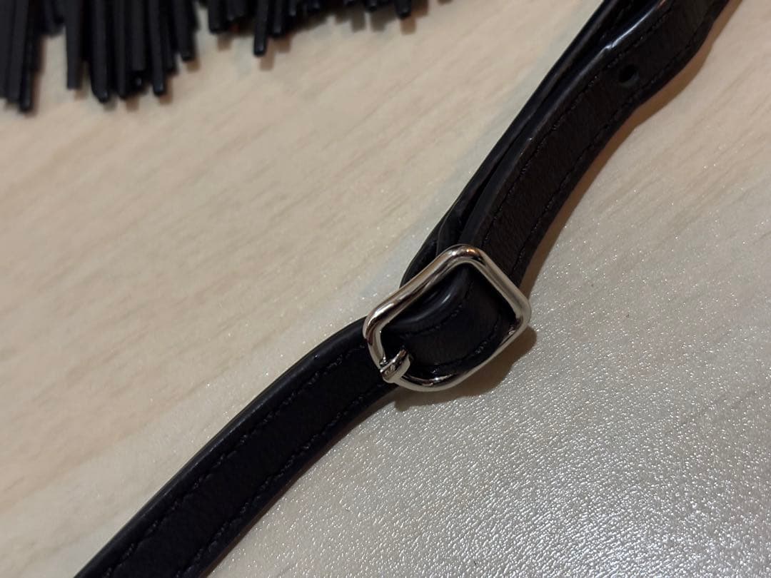 J.M. DAVIDSON ブラックフリンジショルダーバッグ