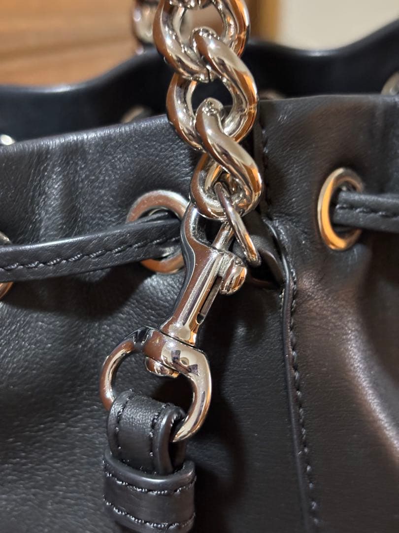 J.M. DAVIDSON ブラックフリンジショルダーバッグ