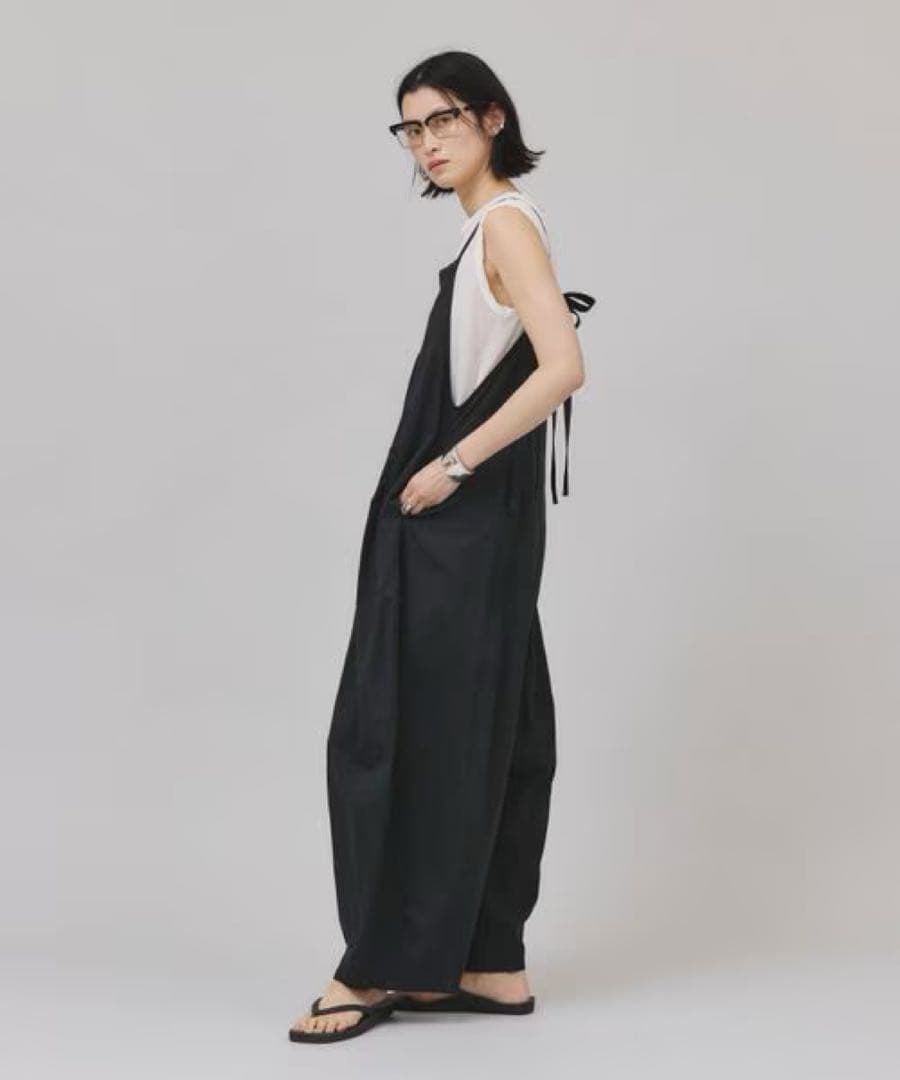 (sa)サテンサロペットオールインワン