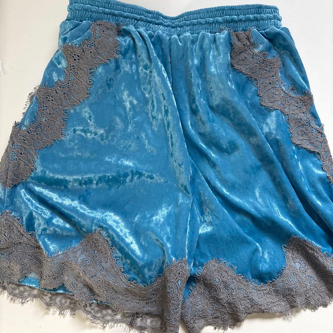MAISON SPECIAL ヘムレースベロアショートパンツ