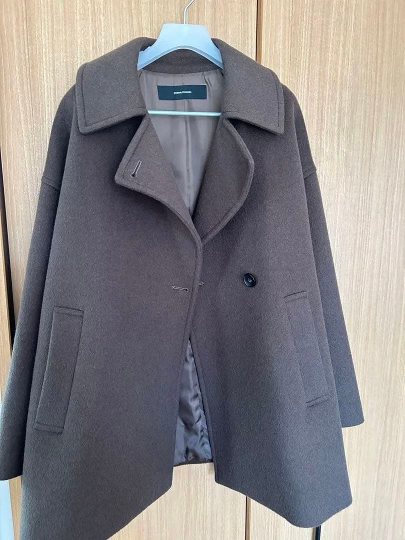 クリスマスお値引き！長い期間着れる！ウールアンゴラバルカラーミドルコー