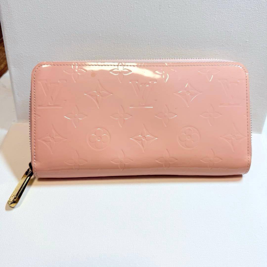 ルイヴィトン　Louis Vuitton ヴェルニ　ピンク エナメル 長財布