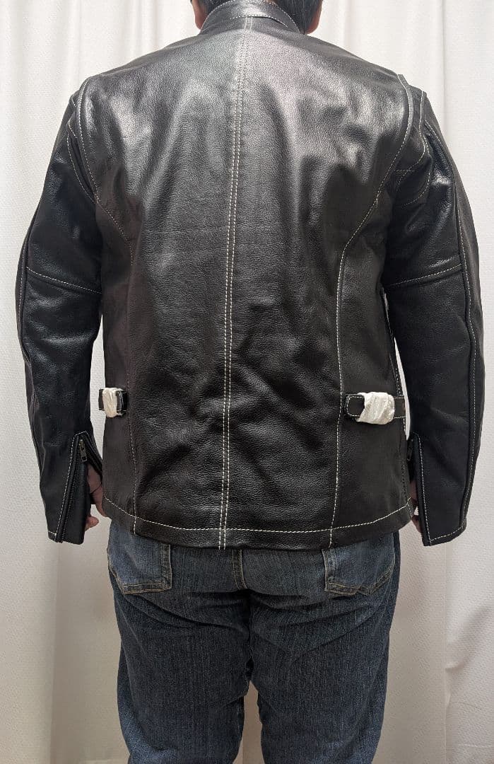 GREEDY 牛革ジャケット Lサイズ 黒　革ジャン　ブラック