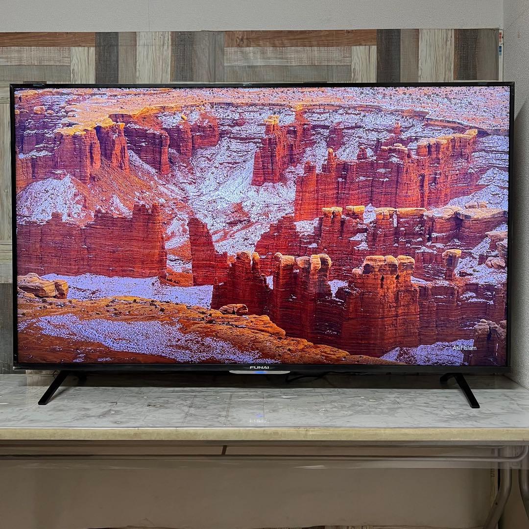 全国送料込❣️未使用品フナイ65型4KTV録画機能内蔵Wチューナ搭載