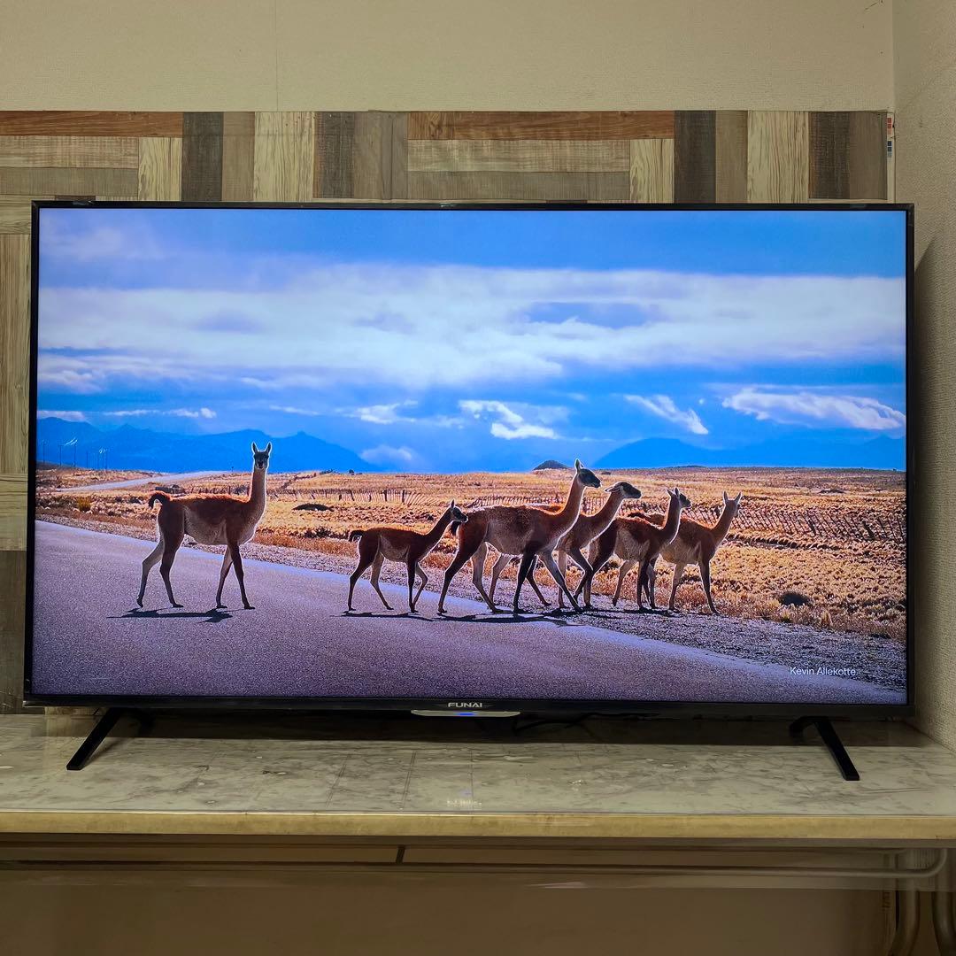全国送料込❣️未使用品フナイ65型4KTV録画機能内蔵Wチューナ搭載