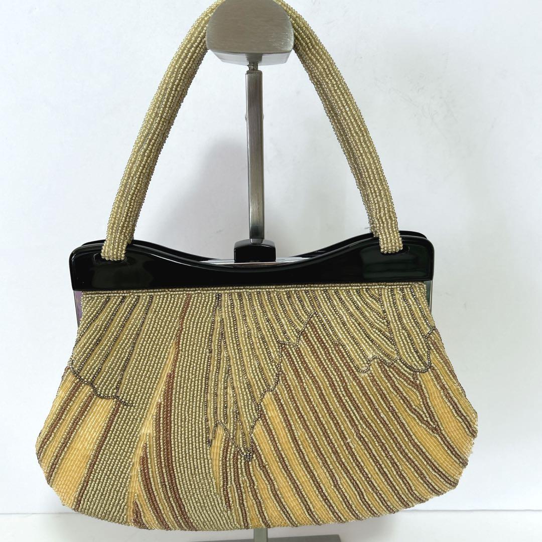 ✨美品✨総ビーズ 草履・バッグセット がま口 和装小物