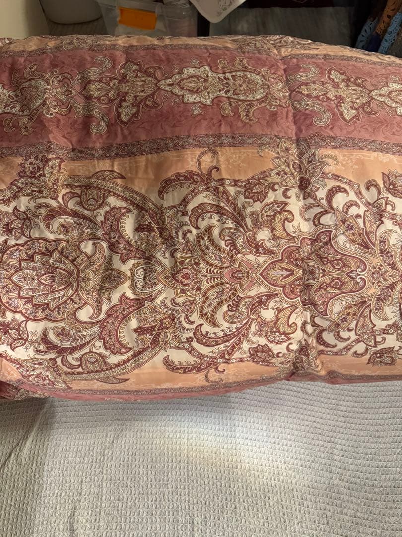 ハンガリーホワイトマザーグース本掛け羽毛ふとんプリント ダブル