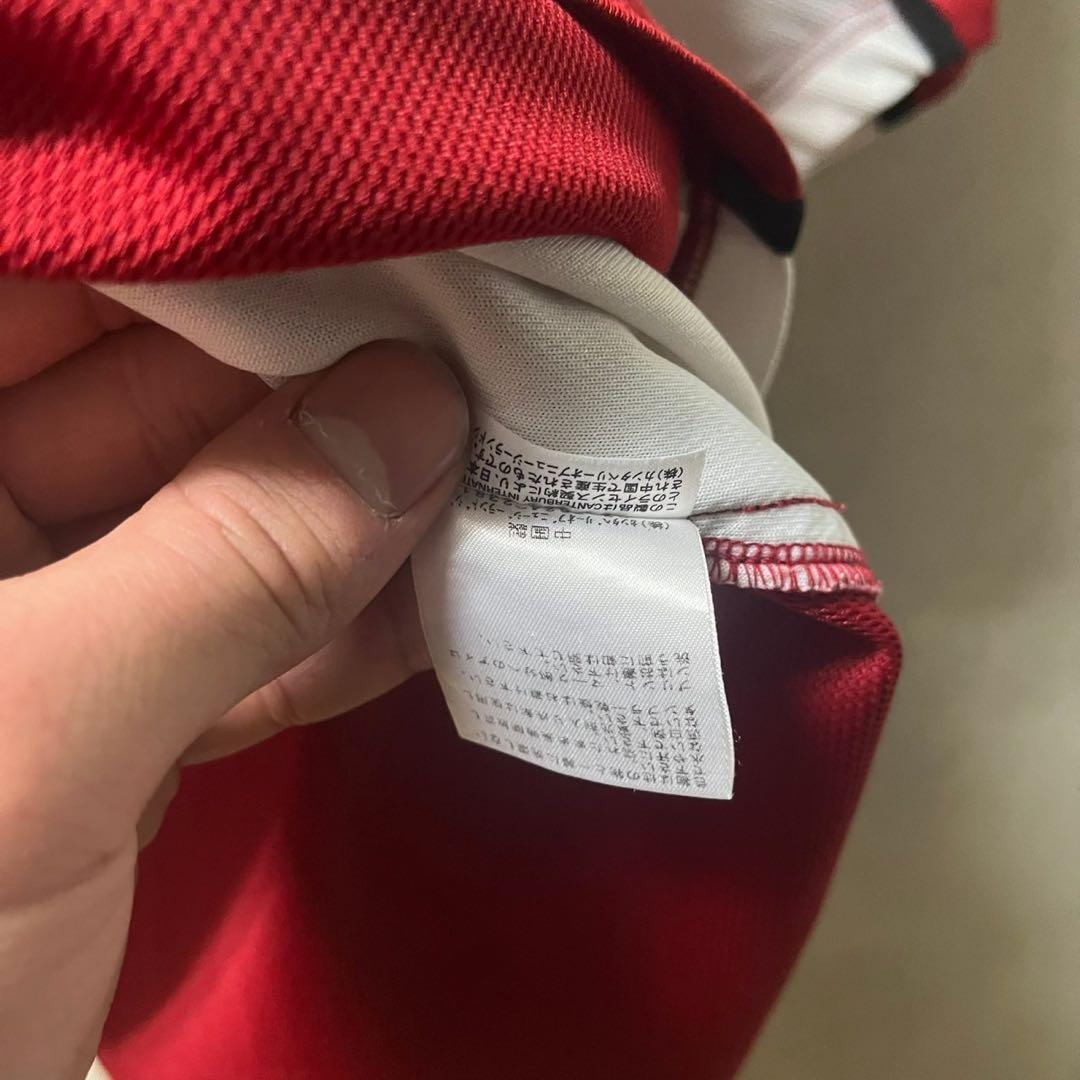 ラグビー 赤白ボーダーシャツ ラグビージャージ 刺繍ロゴ 桜 日本代表　XL