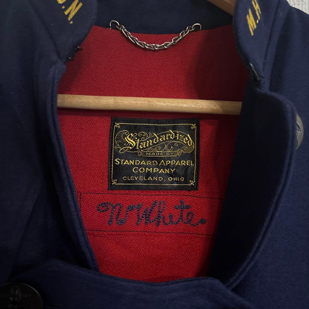 40s ミリタリー メルトン ウール ポンチョ ケープ マント ネイビー フリー