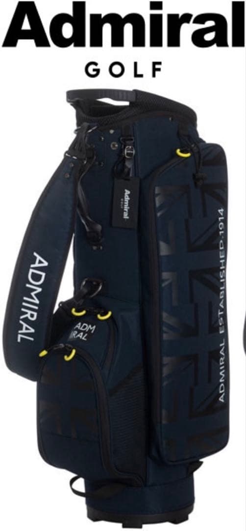 新品★Admiral ゴルフバッグ ネイビー 4分割